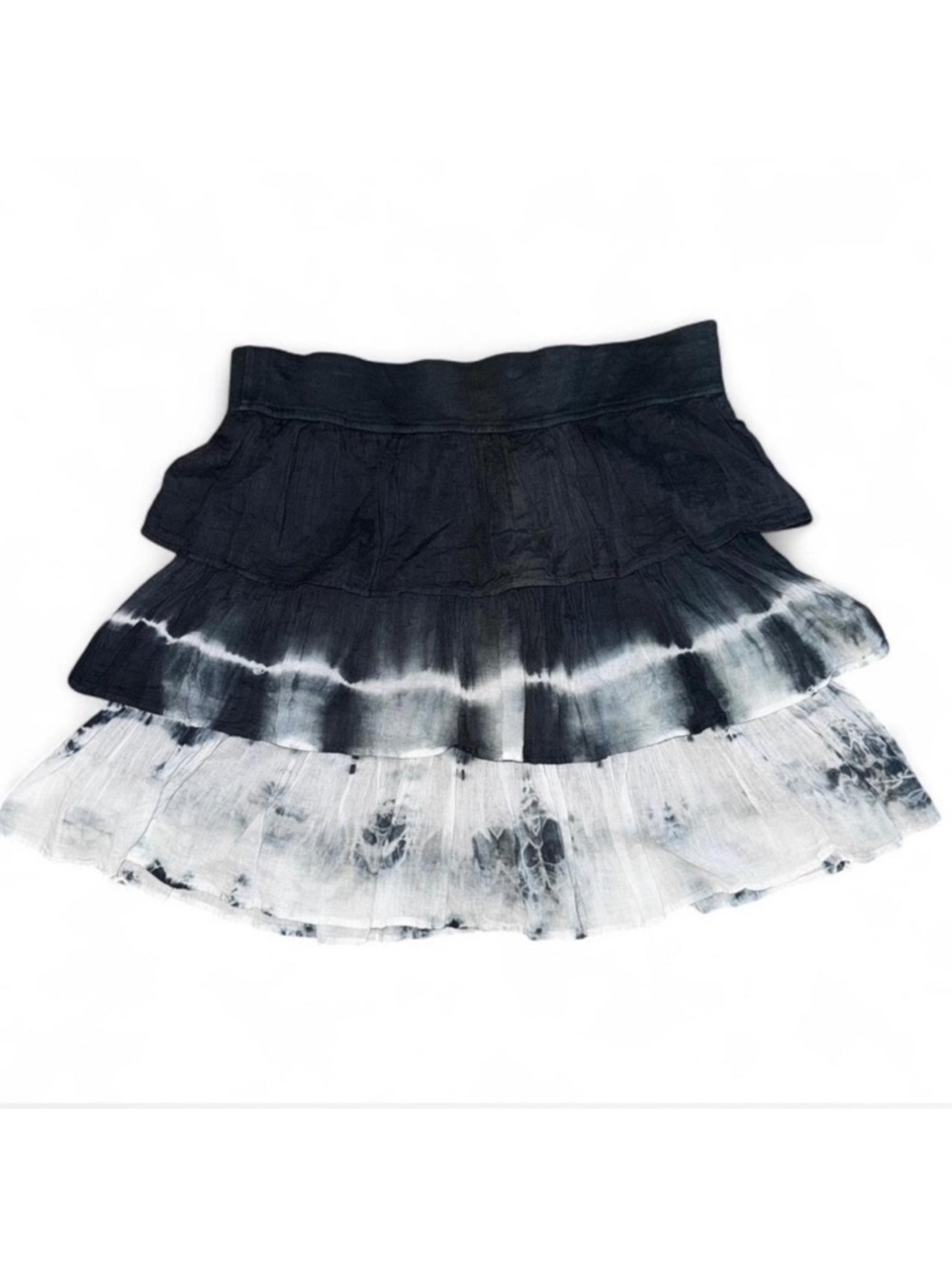 Tie Dye Ruffle Mini Skirt